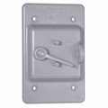 Racoorporated Electrical Box Cover, 1 Gang, Rectangular, Non-Metallic, Toggle Switch PTC100GY